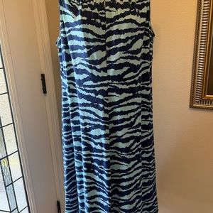 Cute “Lands’ End” Ms. Sz 18 T-Shirt Knit Midi Dress - Looks like Tie-Dye